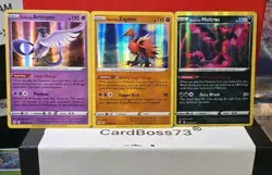 Pokemon TCG Cards Galarian Moltres Zapdos Articuno - Holo Rare - Evolving Skies - Image 3