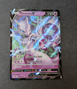 Pokemon TCG Mewtwo V 030/078 Pokemon GO Ultra Rare Holo English 2022 - Near Mint - Image 1