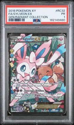 2016 POKEMON XY GENERATIONS RADIANT COLLECTION #RC32 FA/SYLVEON EX PSA 1 - Image 1