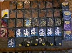 38x Pokemon TCG LOT ETB Promo Card Sleeve Packs Assorted +4 Dragon Shield Sleeve - Image 1