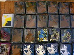 38x Pokemon TCG LOT ETB Promo Card Sleeve Packs Assorted +4 Dragon Shield Sleeve - Image 2