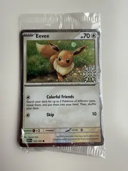 Eevee 133/165 SEALED Pokemon Holiday Calendar 2025 Festive Stamp Snowflake - Image 1