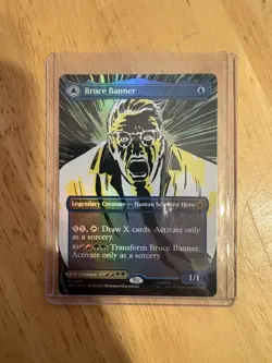 MTG Marvel Super Heroes Bruce Banner The Incredible Hulk M 0390 Foil Borderless - Image 2