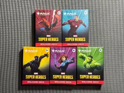 MTG Magic the Gathering MARVEL SUPER HEROES Welcome Decks SET OF 5 NEW - Image 1