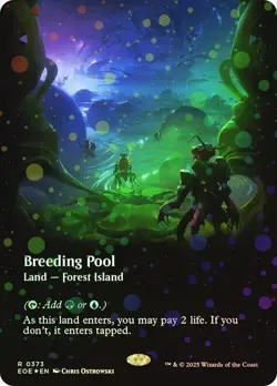 MTG - Breeding Pool - Galaxy Foil - Borderless - EOE - Magic the Gathering - Image 1