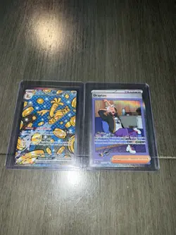 Pokemon Prismatic Evolutions 2 Card Lot, Gholdengo SIR, And Drayton SIR Both NM - Image 1