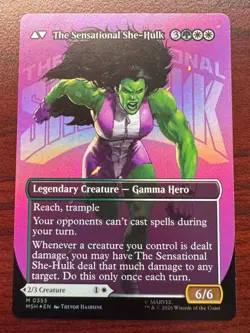 🌈 FOIL - MTG Marvel Super Heroes Jennifer Walters Borderless 0355 - NM/M - Image 2