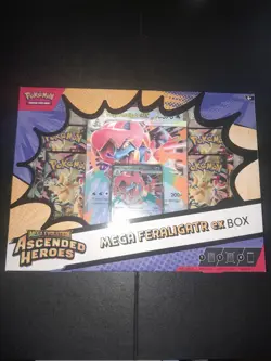 3 Pokemon Ascended Heroes Mega ex Box Bundle - Feraligatr Emboar Meganium NEW - Image 2