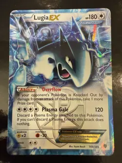 Pokemon TCG Lugia EX Ultra Rare Card 108/135 B&W 8: Plasma Storm LP - Image 1