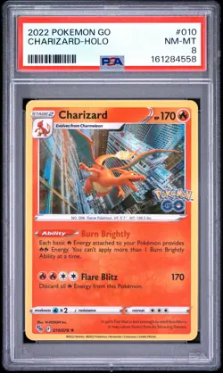 2022 Pokemon Go #010 Charizard-Holo PSA 8 - Image 1
