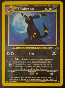 Pokemon TCG Umbreon Neo Discovery Holo 13/75 Unlimited Rare MINT Vintage WOTC - Image 1
