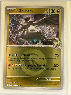 N's Zekrom 155/217 Energy Pattern Reverse Holo Ascended Heroes Pokemon Near Mint - Image 1