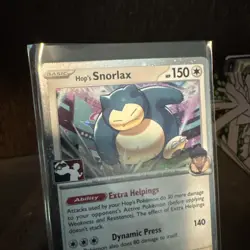Hop's Snorlax Holo Pokemon Prize Pack Series 8 Promo Pokemon Card NM/LP Stamp - Image 2