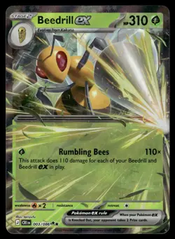 Beedrill ex 003/086 Double Rare Chaos Rising Pokemon Holo NM - Image 1