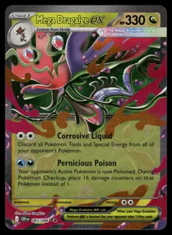 Mega Dragalge ex 065/086 Holo Double Rare Chaos Rising Pokemon Holo NM - Image 1