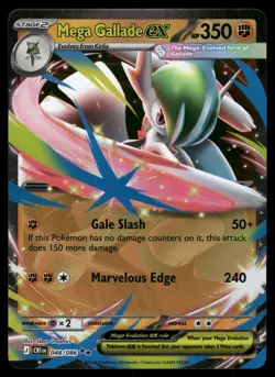 Mega Gallade ex 048/086 Double Rare Chaos Rising Pokemon Holo NM - Image 1