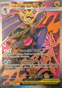 Mega Dragalge ex 104/086 Holo Ultra Rare Chaos Rising Pokemon Near Mint - Image 2