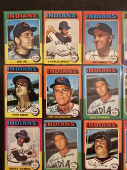 1975 Topps Baseball Indians - 24 Card Lot - VG - Ex Condition - Image 2