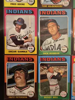 1975 Topps Baseball Indians - 24 Card Lot - VG - Ex Condition - Image 4
