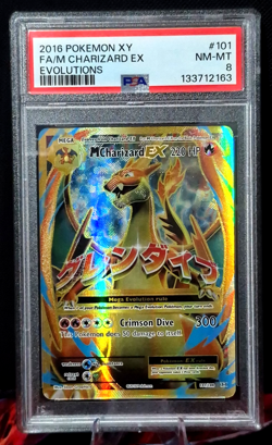 PSA 8 M Charizard EX (Full Art) 101/108 Evolutions Holo - Image 1