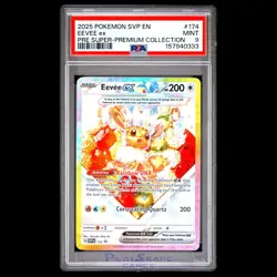 Pokemon Card PSA 9 Eevee ex SVP 174 Promo Full Art FA Prismatic Evolutions 2025 - Image 1