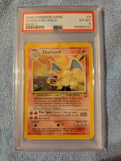 Charizard Base Set 2 WOTC Holo 4/130 PSA 6 English EX-MT - Image 1