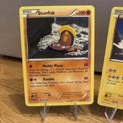 3x Stunfisk Pokemon cards - 2011 & 2013 - LP - Free postage - Noble victories - Image 4