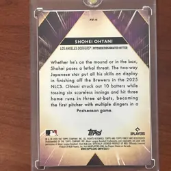 2026 Topps Finest Shohei Ohtani Finest Forces Mini-Diamond Dodgers Case Hit SSP - Image 2