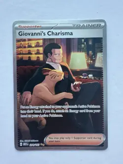 Pokemon TCG-Giovanni's Charisma 204/165 -Special Illustration Rare - 151 NM Card - Image 1
