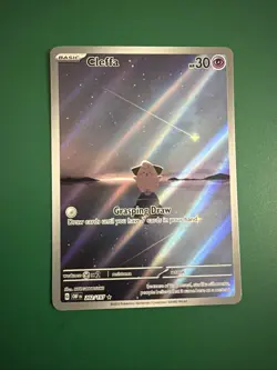 Pokemon TCG Cleffa 202/197 Obsidian Flames Full Art Rare Illustration Card - Image 1