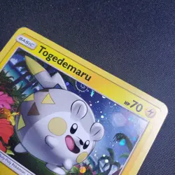 Pokemon TCG Cards Togedemaru SM09 Black Star Promo Holo LP - SWIRL - - Image 2