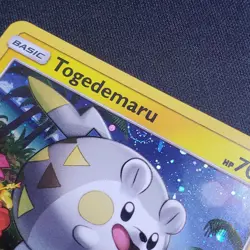 Pokemon TCG Cards Togedemaru SM09 Black Star Promo Holo LP - SWIRL - - Image 3