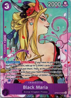 Black Maria(Illustration Box Vol.2) OP08-074 Promotion Cards One Piece Foil NM - Image 1