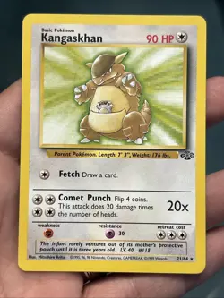 Pokemon TCG Kangaskhan Jungle 1999 Non-Holo Card 21/64- LP - Image 1