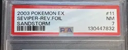 2003 Vintage Pokemon Card - Seviper 11/100- RARE REVERSE FOIL - Graded PSA 7 - Image 2