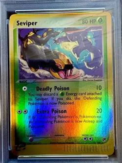 2003 Vintage Pokemon Card - Seviper 11/100- RARE REVERSE FOIL - Graded PSA 7 - Image 4