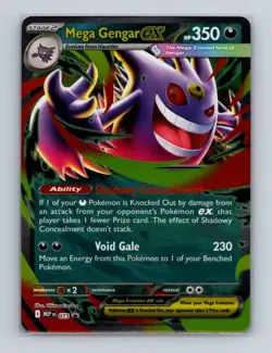 Mega Gengar ex 073 Pokemon Mega Evolution Tin Black Star Promo Card NM+ (a) - Image 1