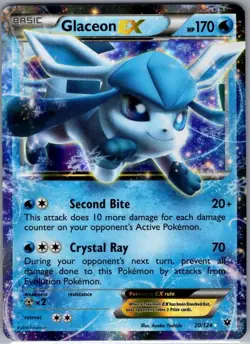 Glaceon EX 20/124 XY - Fates Collide - Pokemon Card - LP - Image 1