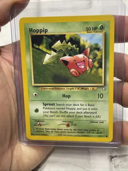 Pokemon Unlimited Neo Genesis Hoppip 61/111 WOTC Non Holo Pokemon Card Vtg NM/MT - Image 1