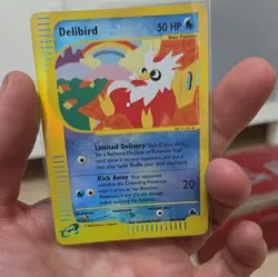 Bundle 2 Cards Pokemon Skyridge Vintage 2003 - Reverse Holo - Delibird - Shuckle - Image 2