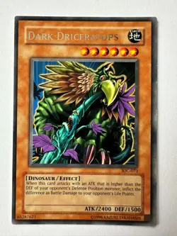 Yugioh Dark Driceratops IOC-073 Rare Good Condition - Image 1