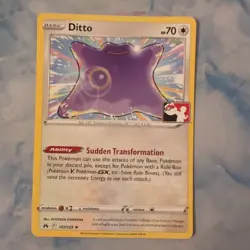 Pokemon TCG - Ditto 107/159 Play Stamped Prize Pack Series 3 Non Holo lp - Image 1