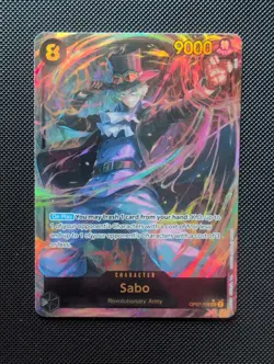One Piece TCG Sabo Secret Rare Foil Card OP07-118 English Alt Art - Image 1