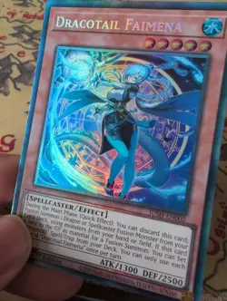 Dracotail Faimena JUSH-EN002 Collector Rare Near Mint 1st Edition Yugioh - Image 1