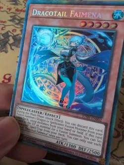 Dracotail Faimena JUSH-EN002 Collector Rare Near Mint 1st Edition Yugioh - Image 2