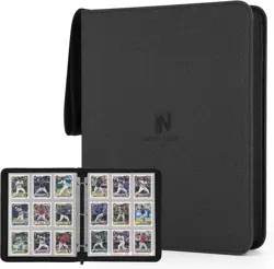 Trading Card Binder with Sleeves 9 Pocket Premium 720 Double Sided Pocket PU ... - Image 1