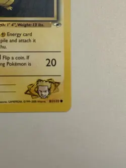 Pokemon Card - Lt. Surge's Pikachu Gym Heroes 81/132 Common WoTC - Image 4