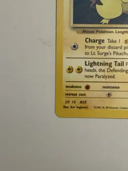 Pokemon Card - Lt. Surge's Pikachu Gym Heroes 81/132 Common WoTC - Image 5