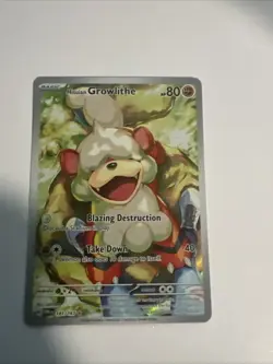 Pokemon TCG Hisuian Growlithe Twilight Masquerade IR 181/167 NM - Image 2
