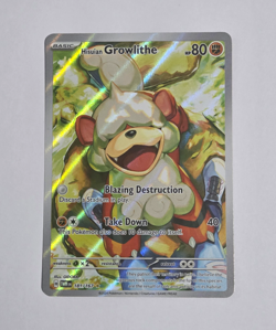 Pokemon TCG Hisuian Growlithe 181/167 Twilight Masquerade IR Holo - English - Image 1